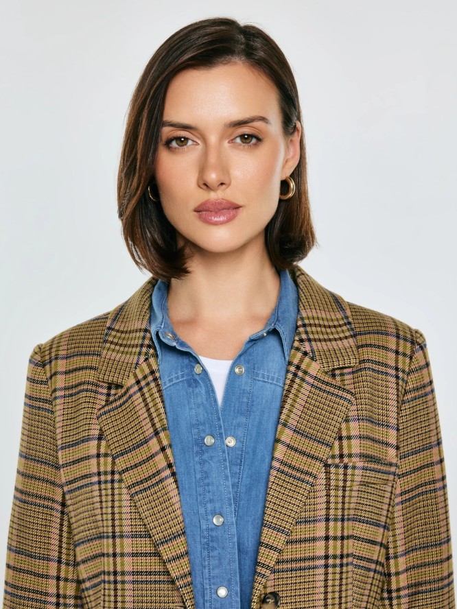 Marynarka damska w kratę Galani 601