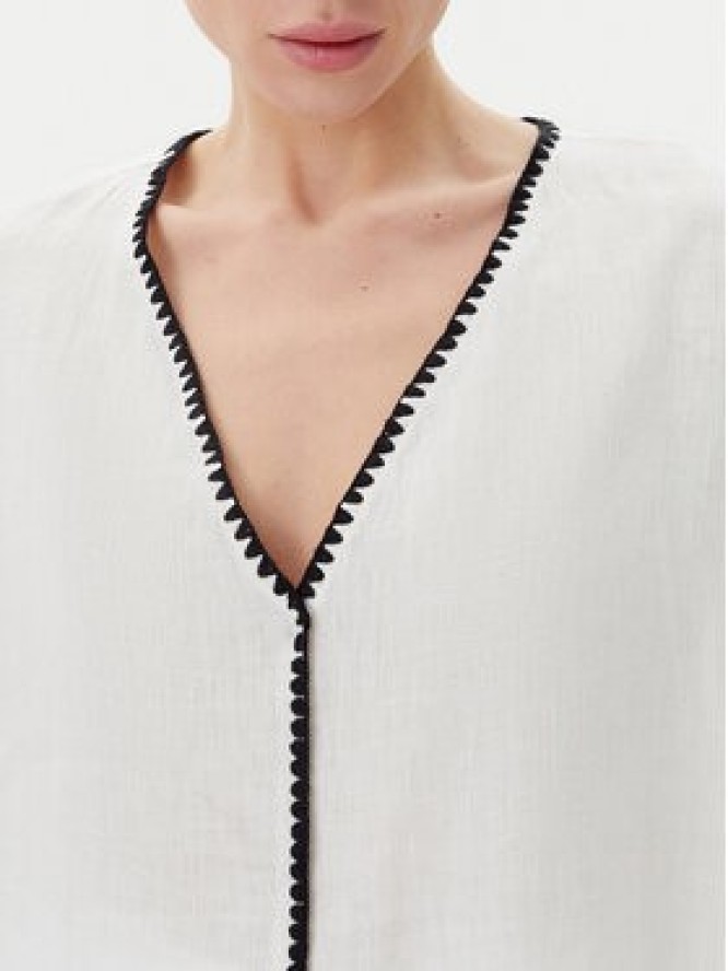 ICONA Bluzka RP5LE004 Biały Relaxed Fit