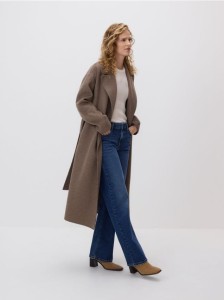 Jeansy straight - granatowy