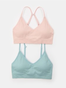 Bezszwowe biustonosze typu top 2 pack - wielobarwny
