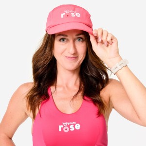 Czapka z daszkiem do biegania Kiprun 5 paneli "Bougeons en rose"