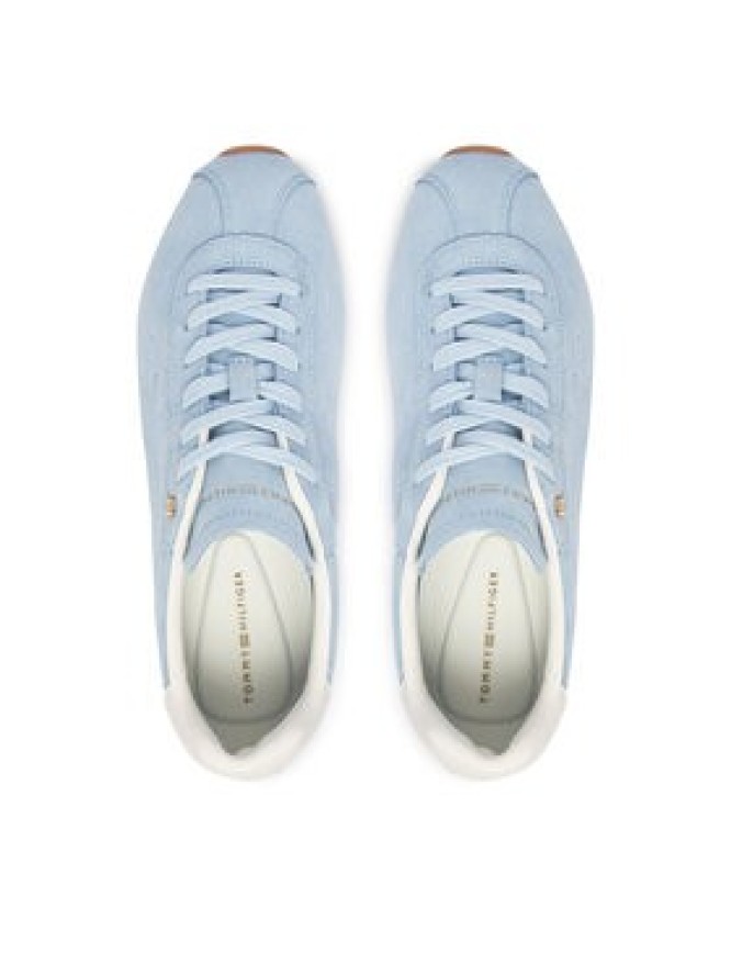 Tommy Hilfiger Sneakersy Th Bella Low Runner Suede FW0FW09189 Błękitny