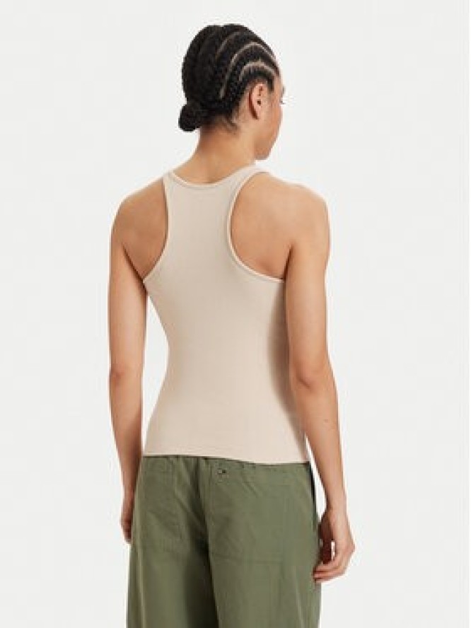 Tommy Jeans Top Racerback DW0DW22264 Beżowy jasny Slim Fit