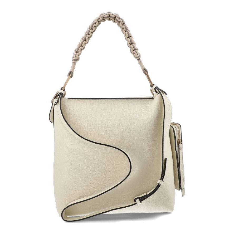 Beżowa Elegancka Damska Torebka Hispanitas