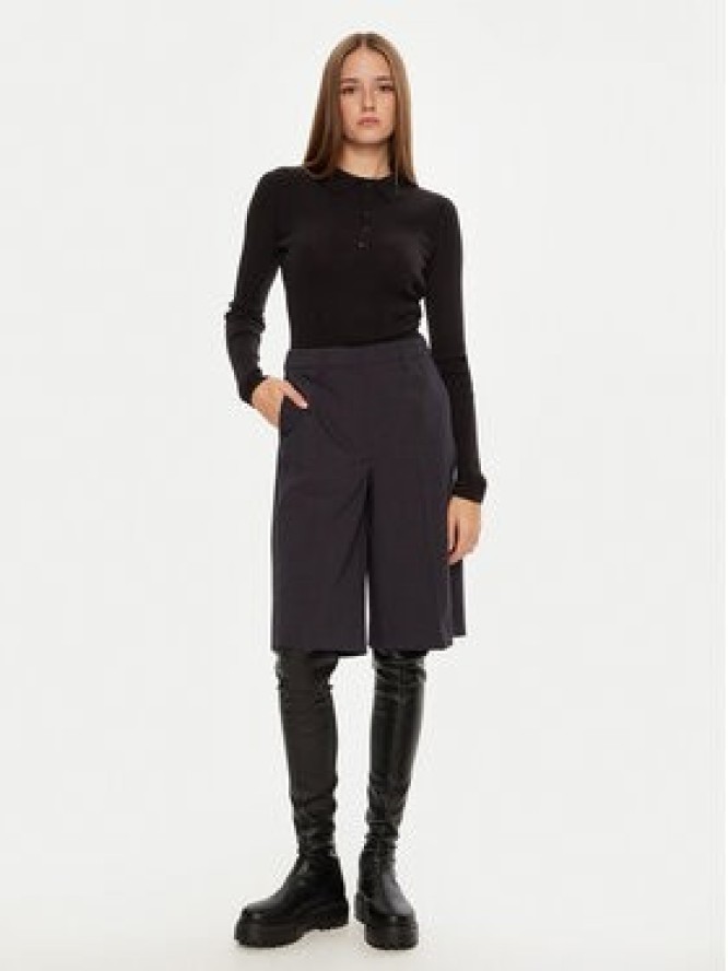 Brave Soul Sweter LK-248POLOBLK Czarny Slim Fit