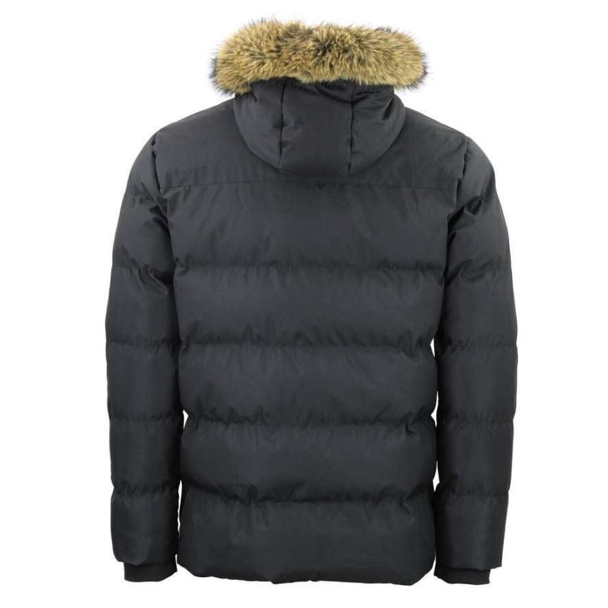 Kurtka puchowa damska z kapturem i futrem Peak Mountain