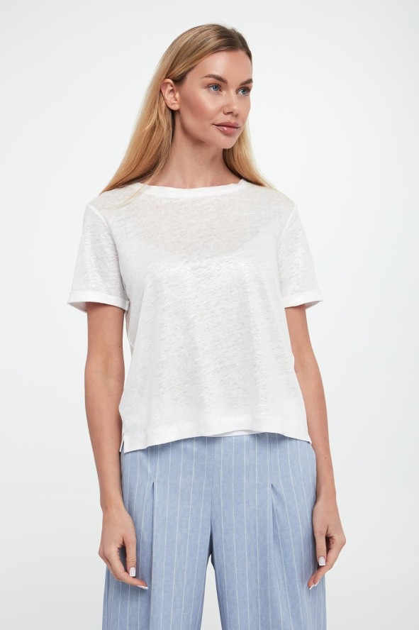 T-shirt damski lniany SPORTALM