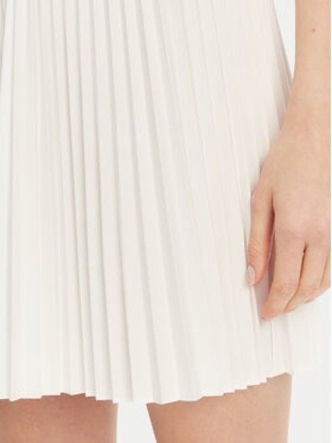 Lacoste Spódnica plisowana JF1403 Écru Regular Fit