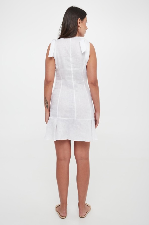 Sukienka lniana ARMANI EXCHANGE
