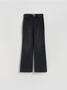 Jeansy flare z wysokim stanem - czarny
