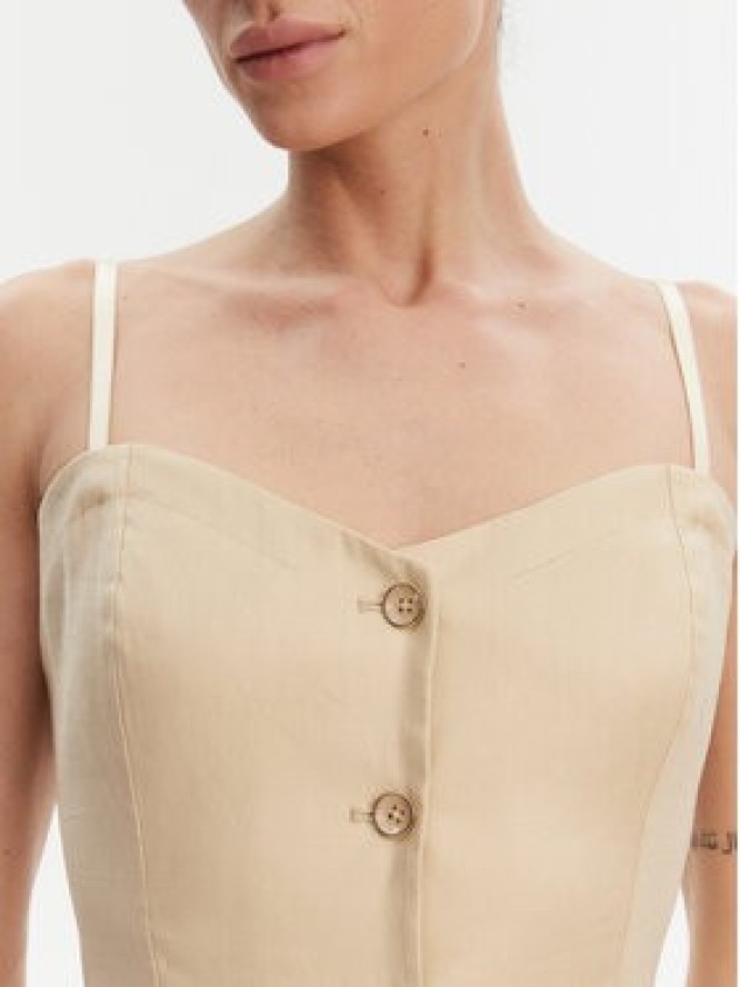 Guess Top W5GH0L WH5L2 Beżowy Regular Fit