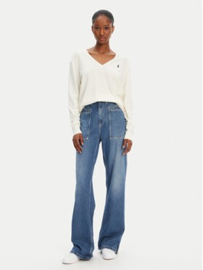 Polo Ralph Lauren Sweter 211972105002 Écru Straight Fit