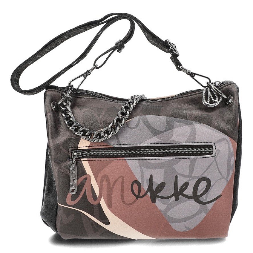 Brązowa Torebka Anekke Elegancka Listonoszka Damska