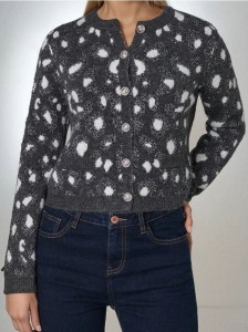 Wzorzysty kardigan - wielobarwny