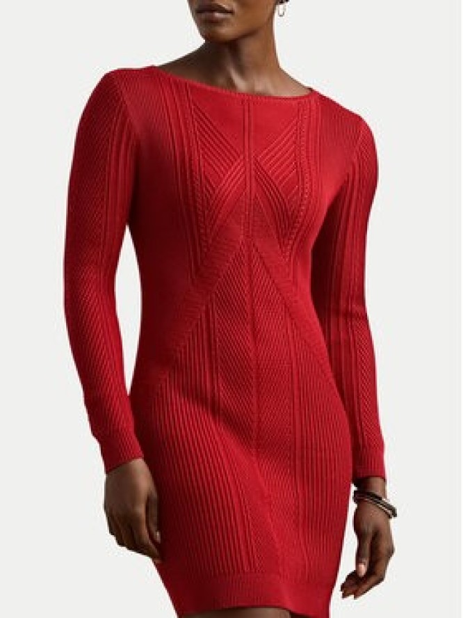 LAUREN RALPH LAUREN Sukienka dzianinowa 200971346001 Czerwony Slim Fit