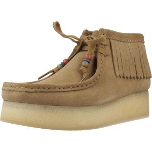 CLARKS ORIGINALS WBWEDGE FRINGE Jasnobrązowy