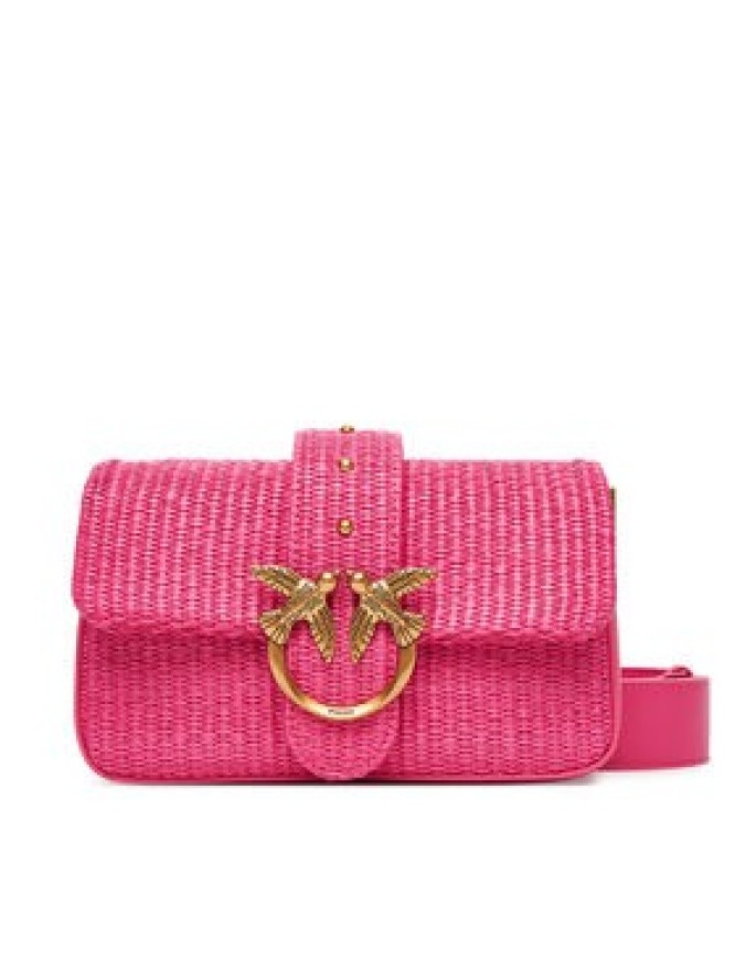 PINKO Torebka Love One Mini Slouchy Fl PE 25 PLTT 104340 A2CF Różowy