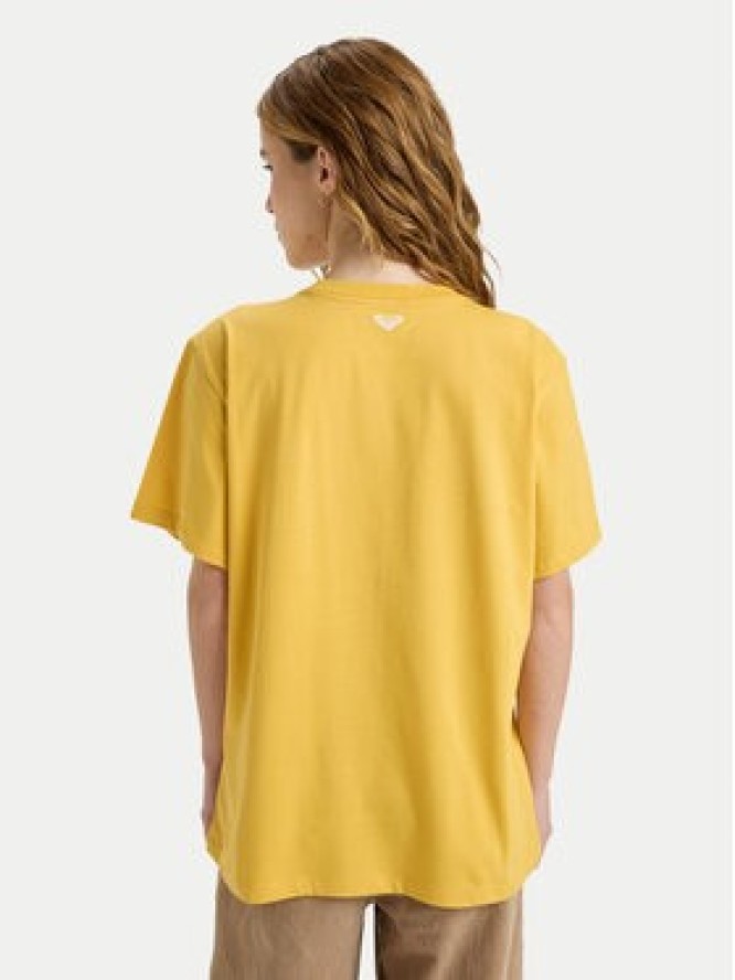 Roxy T-Shirt Hangloose The Sky ERJZT06020 Żółty Regular Fit
