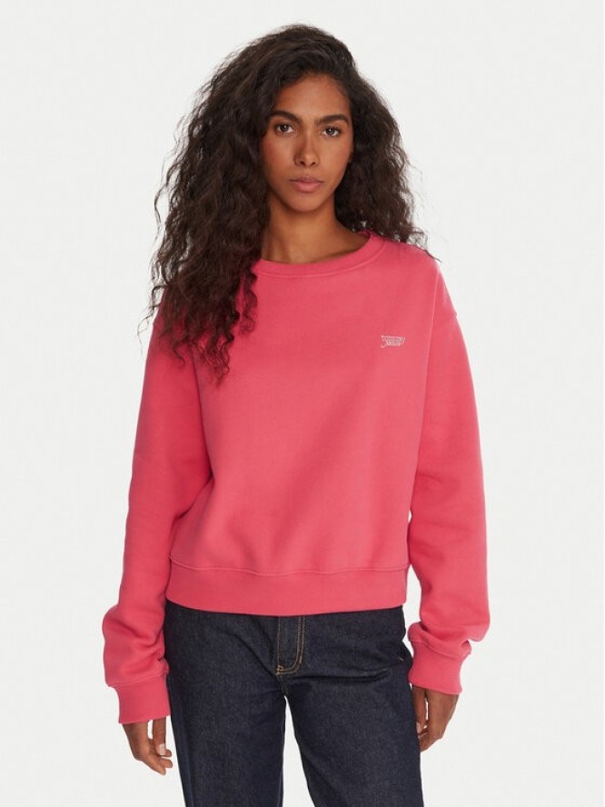 Tommy Jeans Bluza Silver Script DW0DW21961 Różowy Regular Fit