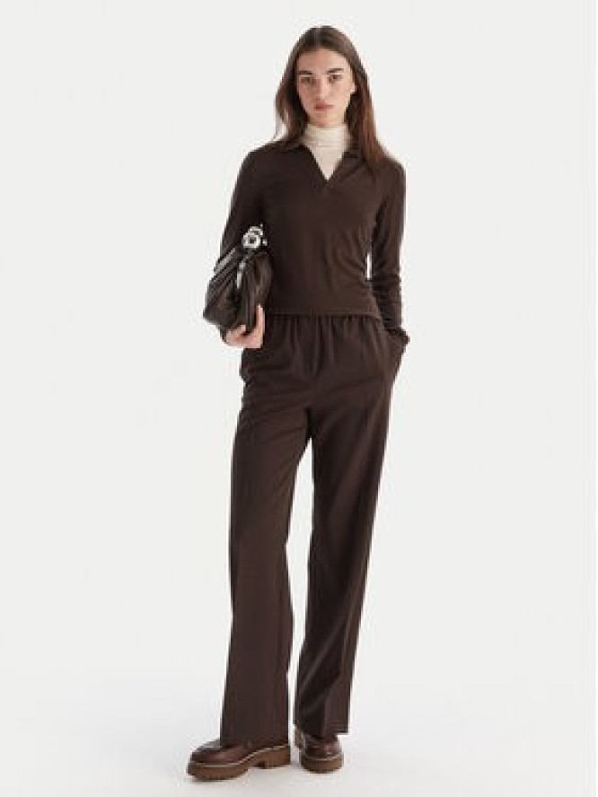 Weekend Max Mara Spodnie materiałowe Petra 2525136032 Brązowy Regular Fit