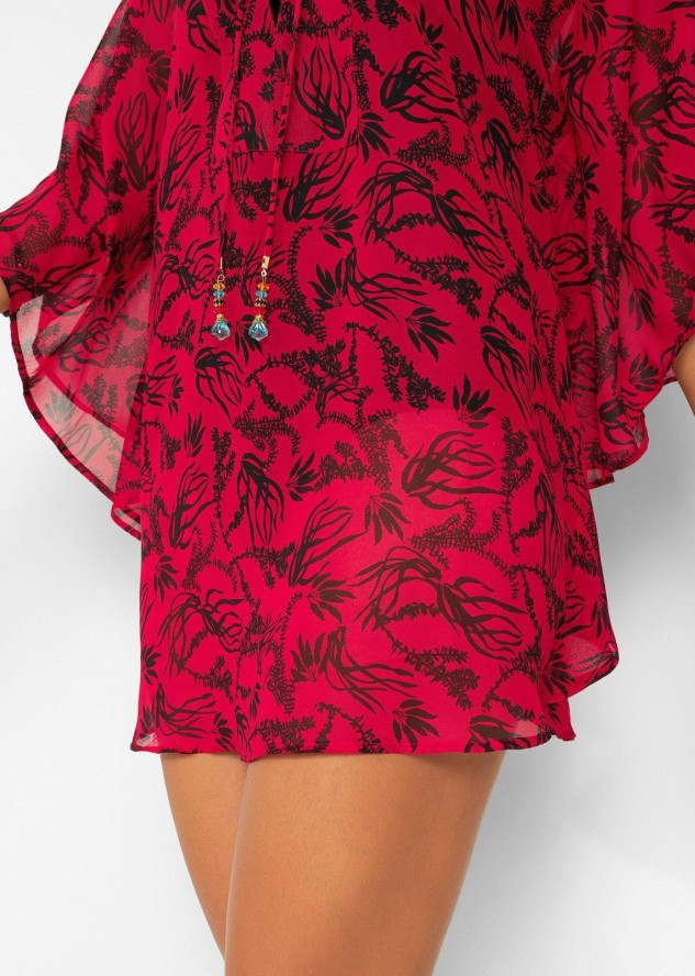 Tunika plażowa z lekkiego szyfonu