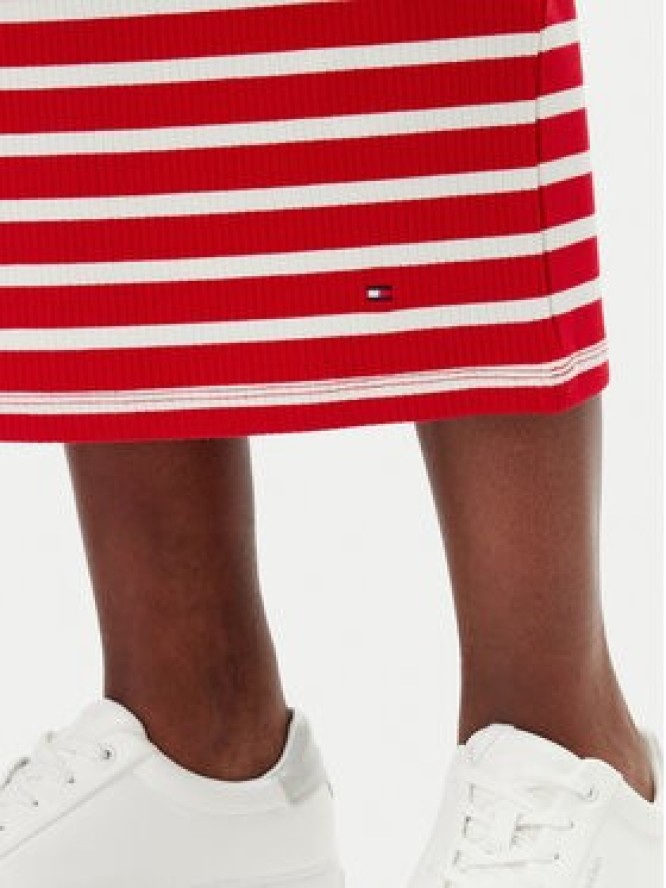 Tommy Hilfiger Sukienka letnia WW0WW38838 Czerwony Slim Fit