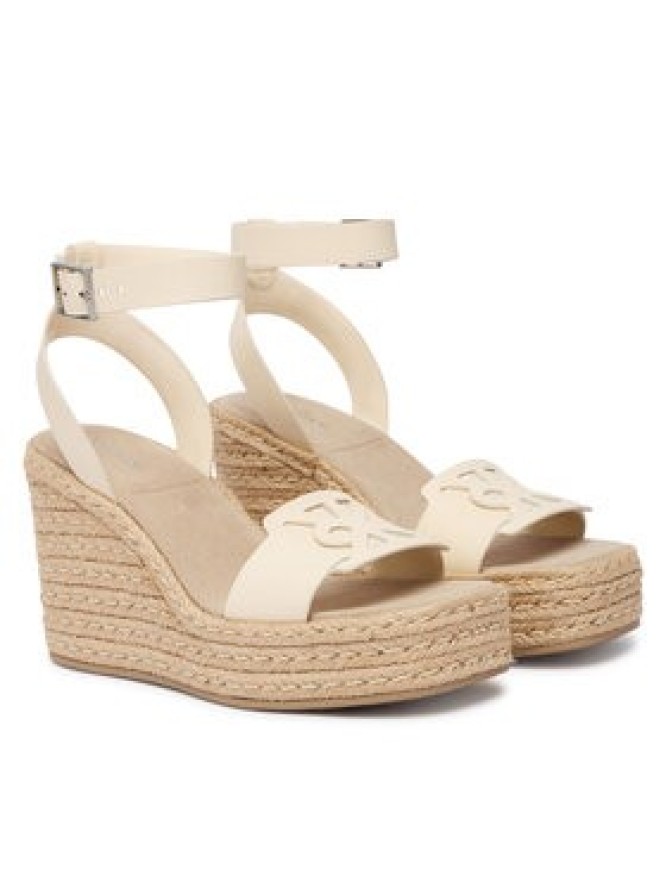 Calvin Klein Espadryle Wedge Espad 70 Embl Lth HW0HW02897 Beżowy