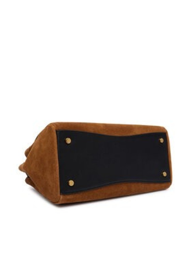 Tommy Hilfiger Torebka American Icon Mini Tote Suede Le AW0AW18202 Brązowy jasny