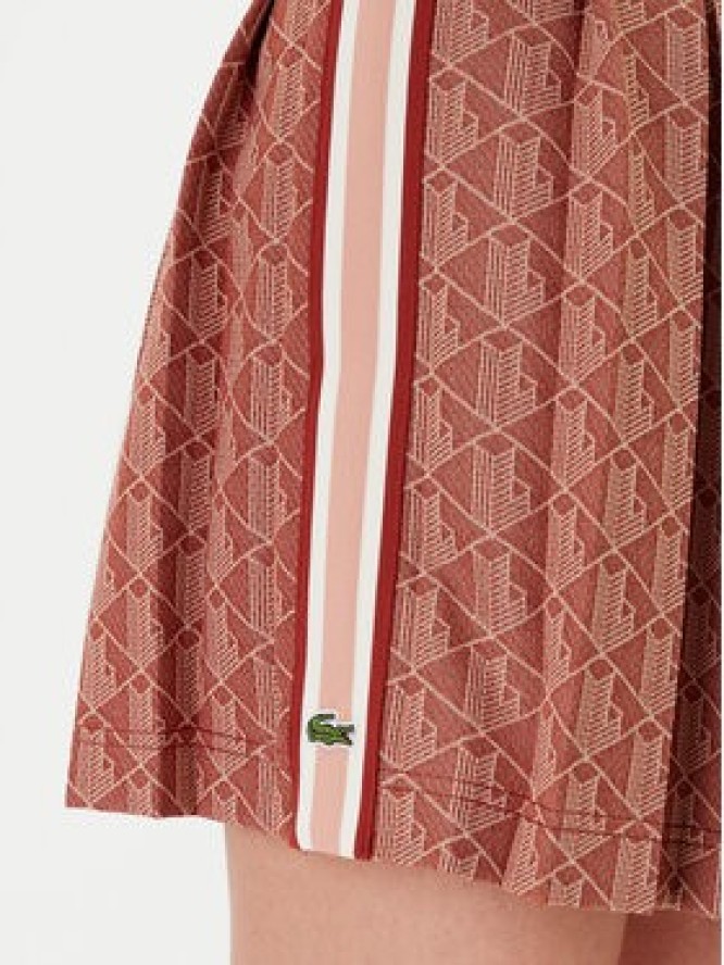 Lacoste Spódnica plisowana JF0516 Brązowy Regular Fit