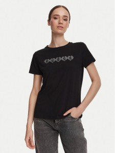 Guess T-Shirt V6YI08 K4689 Czarny Regular Fit