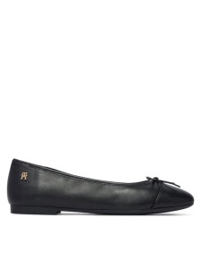 Tommy Hilfiger Baleriny Hilfiger Smooth Lthr Ballet FW0FW09241 Czarny