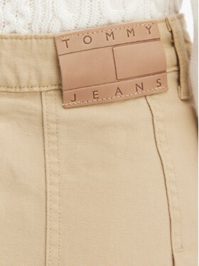 Tommy Jeans Spódnica plisowana DW0DW23149 Beżowy Regular Fit