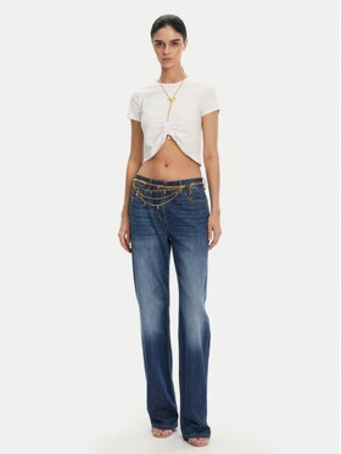 Elisabetta Franchi T-Shirt MA-006-51E2 Biały Regular Fit