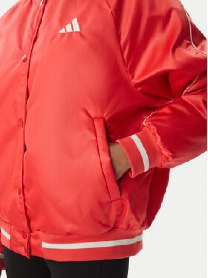 adidas Kurtka bomber Stadium JZ6921 Czerwony Loose Fit