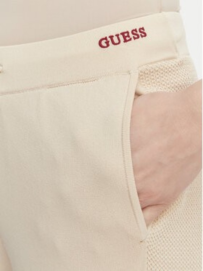 Guess Spodnie dresowe V6GB06 Z0651 Beżowy Wide Leg