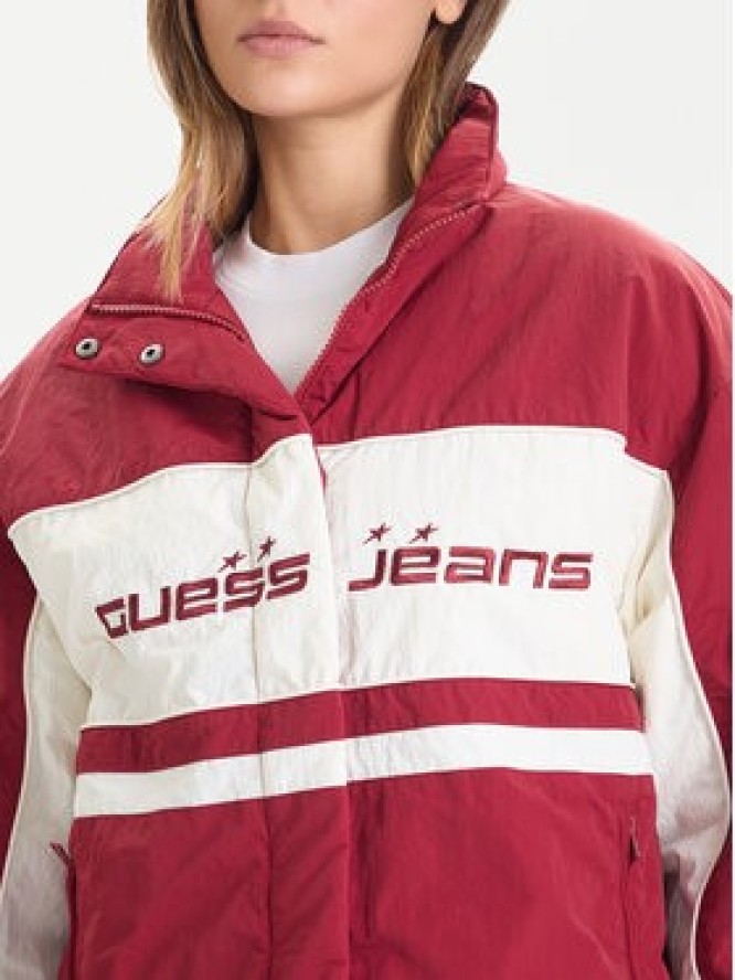 Guess Jeans Kurtka przejściowa W5BL11 WGYL2 Czerwony Regular Fit