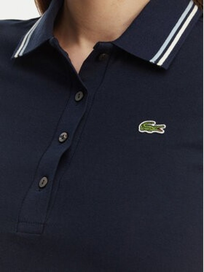 Lacoste Polo DF5284 Granatowy Slim Fit