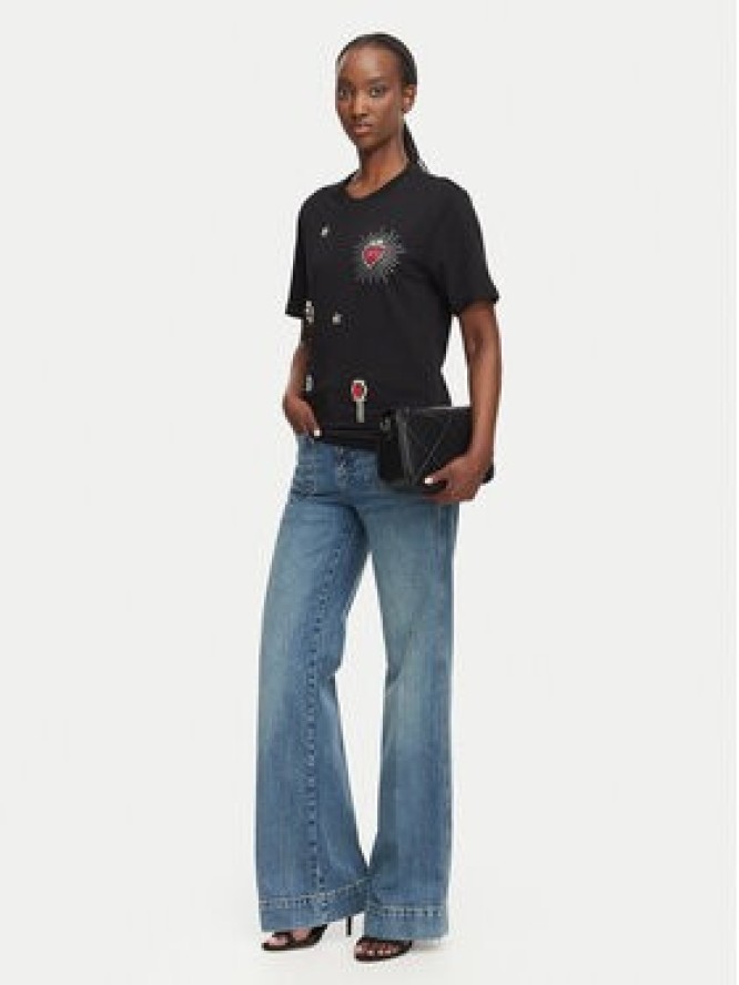 Liu Jo T-Shirt WF6324 J0088 Czarny Regular Fit