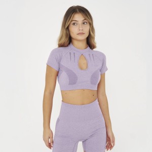 Crop Top Treningowy LEXI Krótki Rękaw