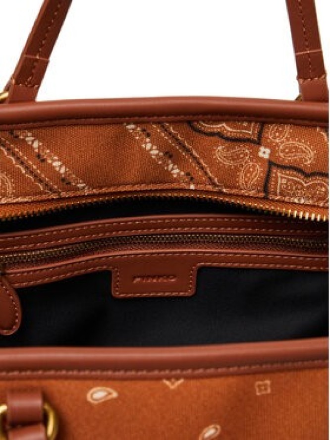 PINKO Torebka Shopper Classic PE 25 PLTT 104899 A2AS Brązowy