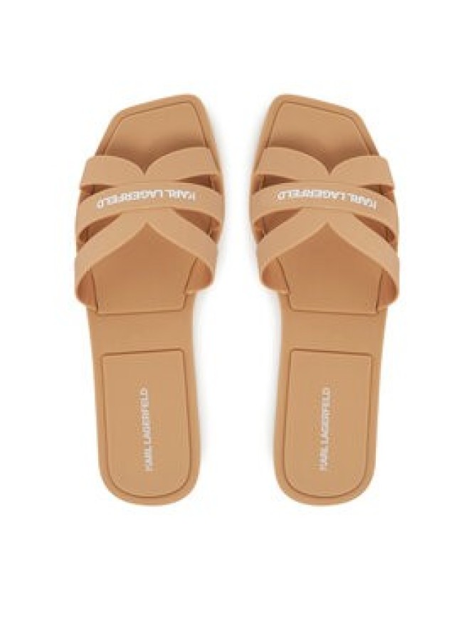 KARL LAGERFELD Klapki Jelly IV KL80025 Beżowy