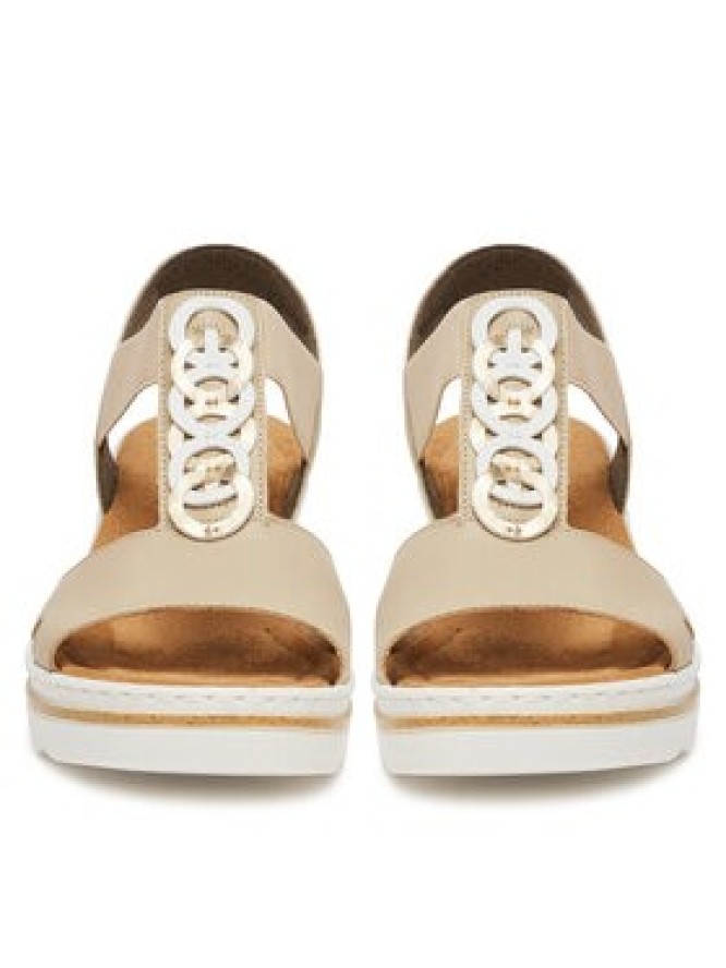 Rieker Sandały 67498-62 Beżowy