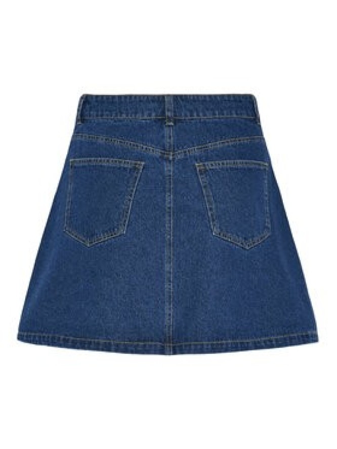 Pieces Spódnica jeansowa Abbi 17154546 Granatowy Regular Fit