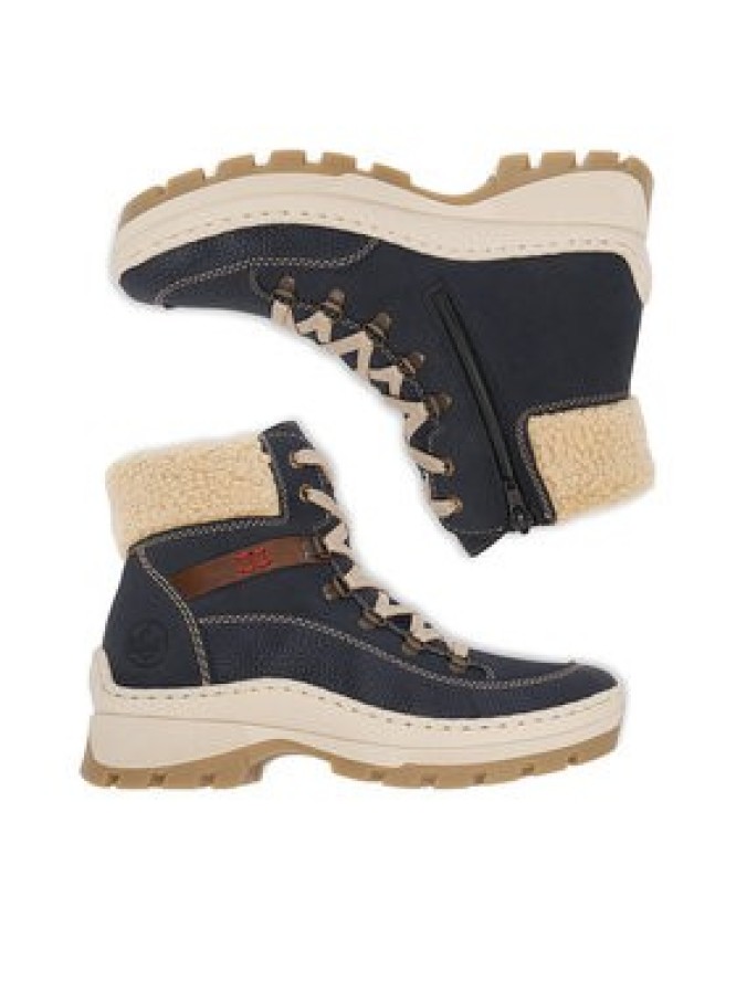 Rieker Trzewiki CEO-X9338-14 Granatowy