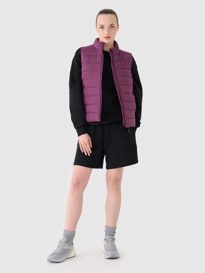 4F Bezrękawnik puchowy z wypełnieniem syntetycznym damski - fioletowy S