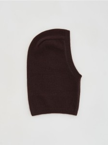 Kominiarka z wełną i kaszmirem - ciemnobrązowy