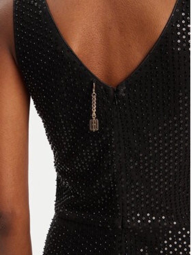 Fracomina Sukienka wieczorowa FQ25WD3008W424R9 Czarny Regular Fit