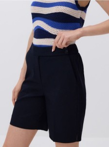 Szorty z kantem - granatowy
