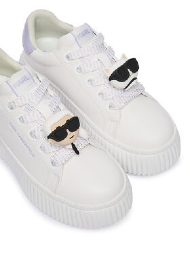 KARL LAGERFELD Sneakersy Kreeper Lo KL42336T Écru