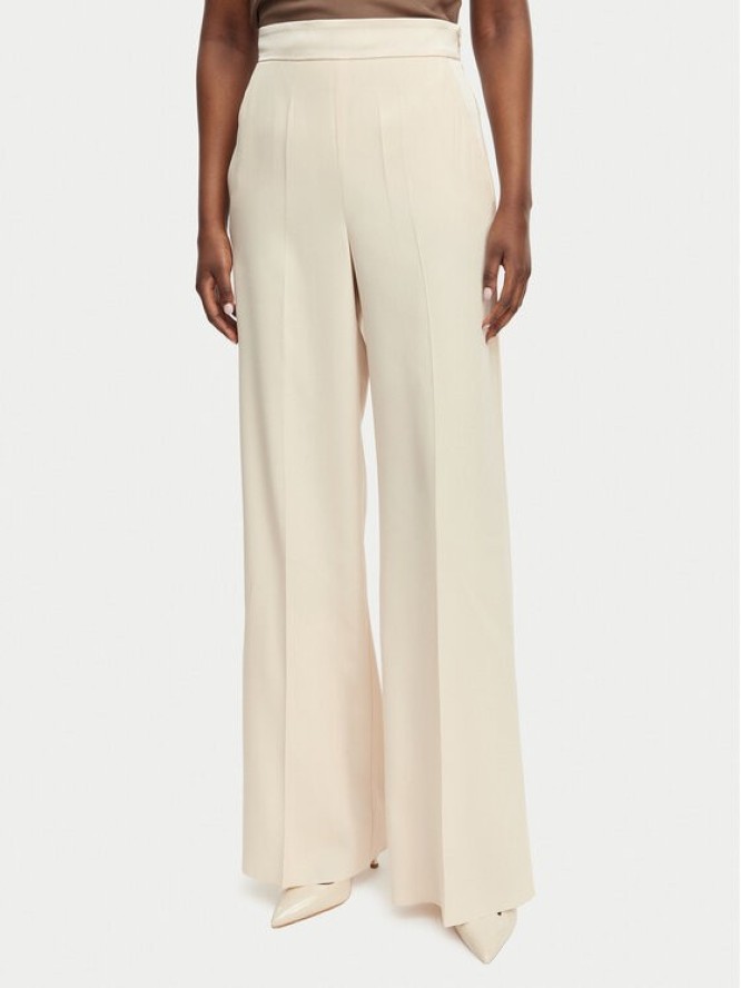 Marella Spodnie materiałowe Stampa 2613131032 Beżowy Straight Fit